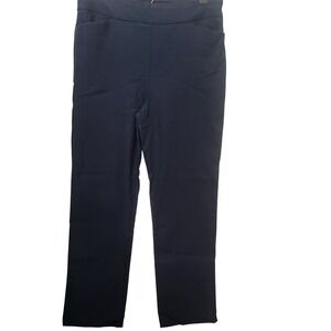 Hilary Radley Navy Blue Stretch Ankle Pants Women's M M D5100 1626S